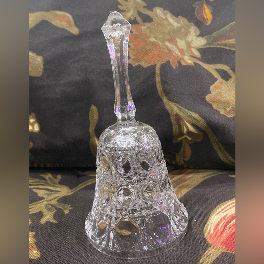 Vintage Crystal Glass Dinner Bell (non functional)